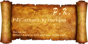 Pásztori Krisztina névjegykártya
