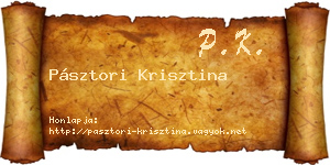 Pásztori Krisztina névjegykártya